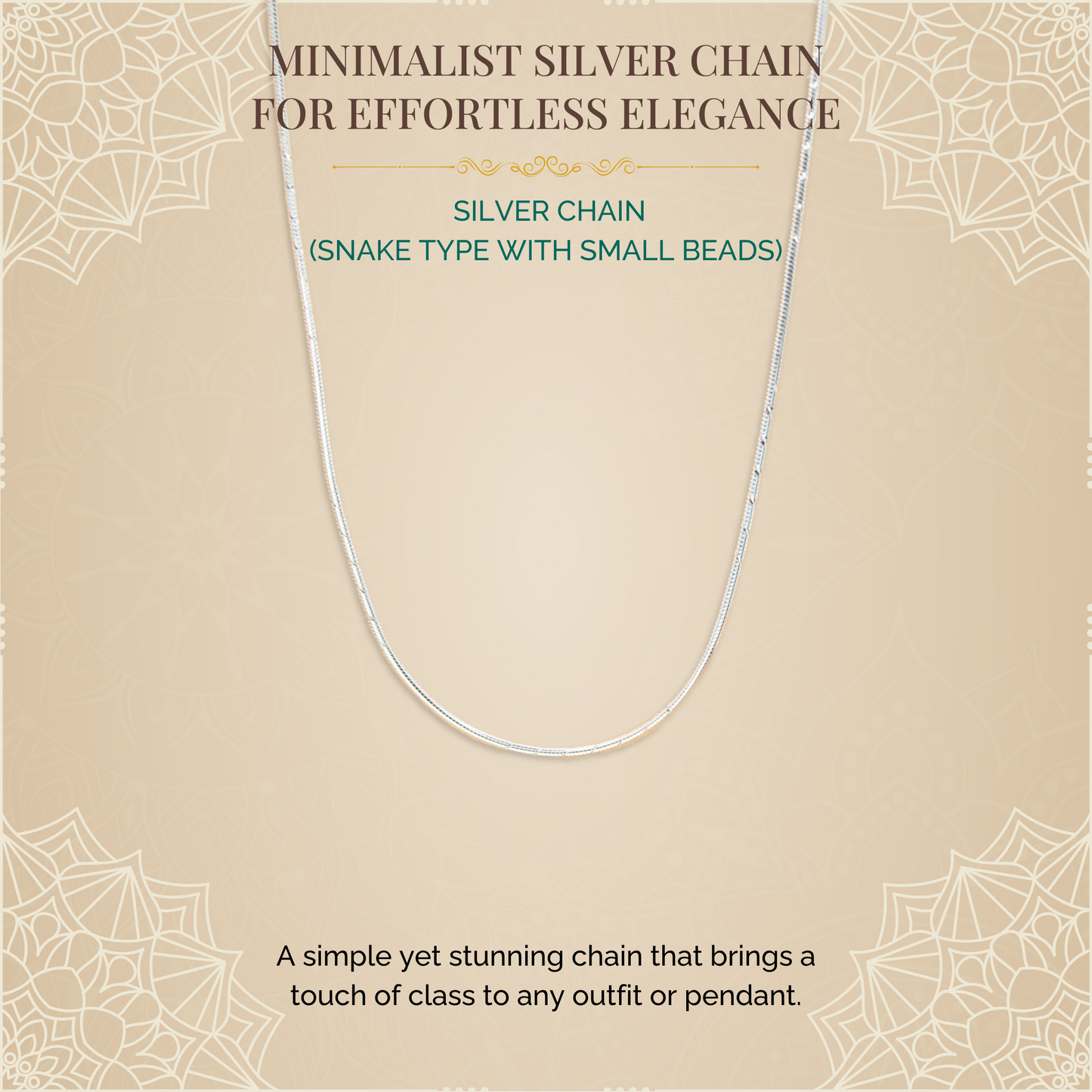 Silver Chain (Snake Type)