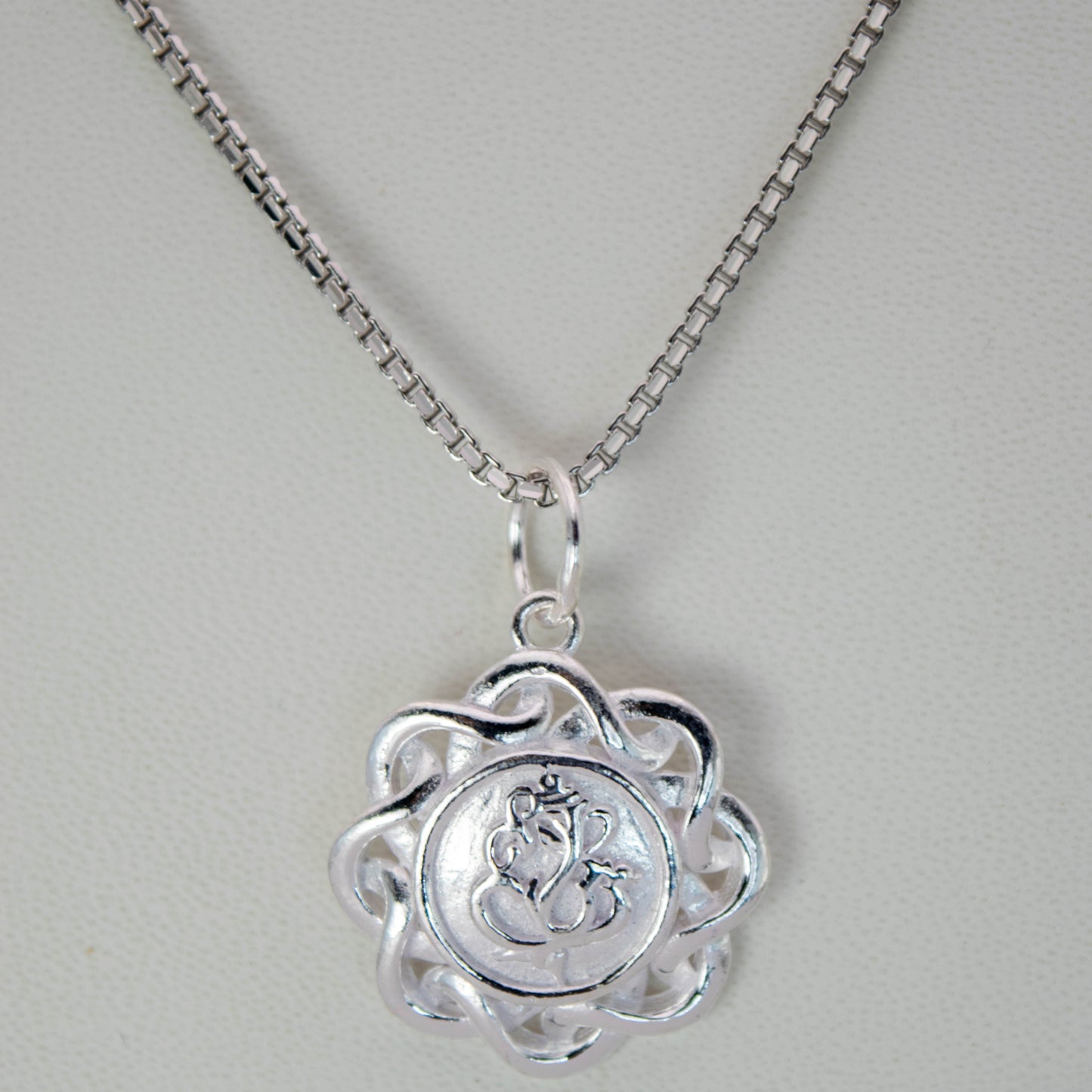 Sterling Silver Heavenly Ganesha Pendant (Pendant only, without chain)