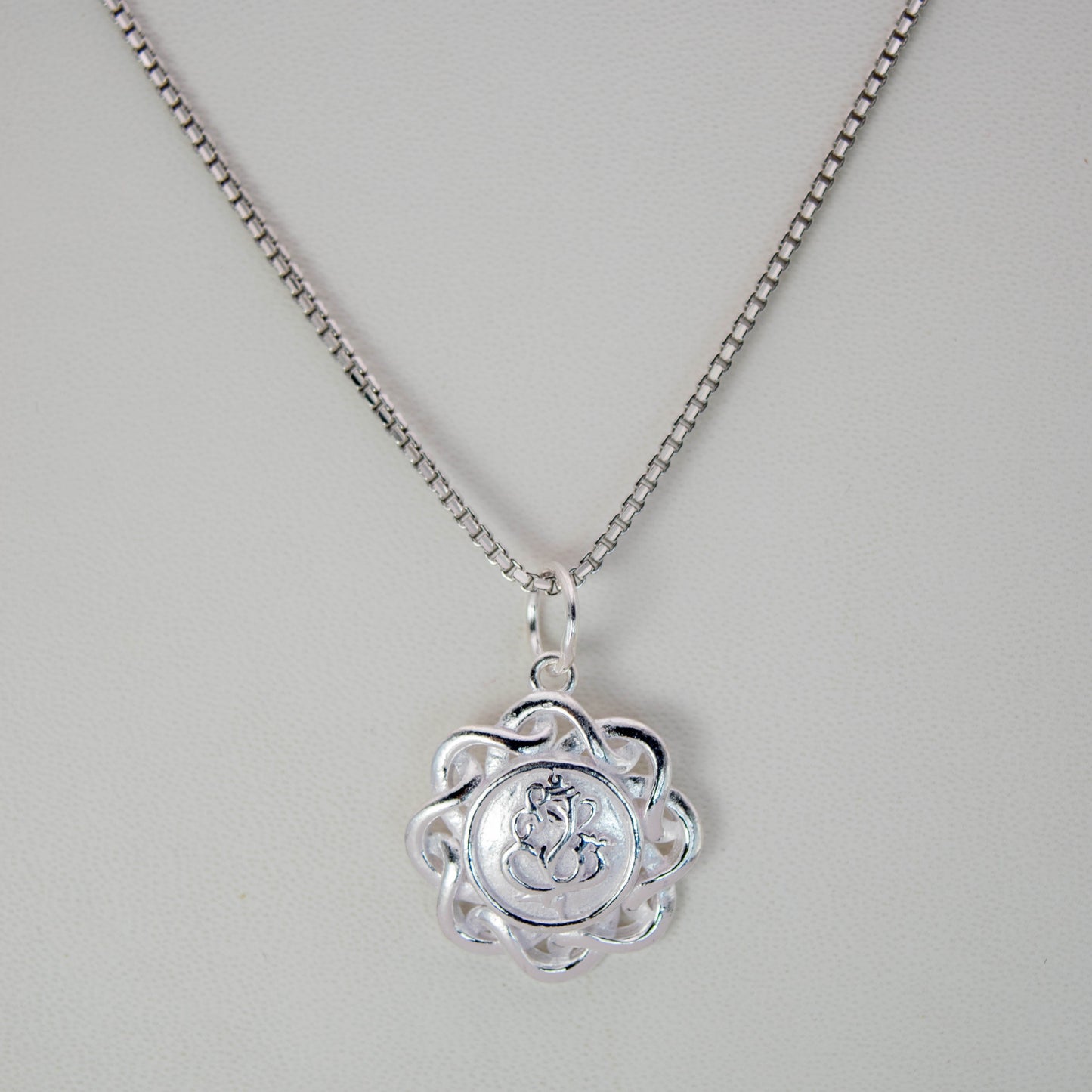 Sterling Silver Heavenly Ganesha Pendant (Pendant only, without chain)