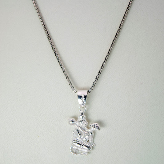 Sterling Silver  Hanuman Pendant (Pendant only, without chain)
