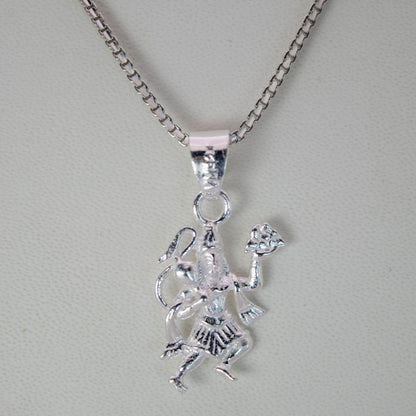 Sterling Silver Sacred  Hanuman Pendant (Pendant only, without chain)