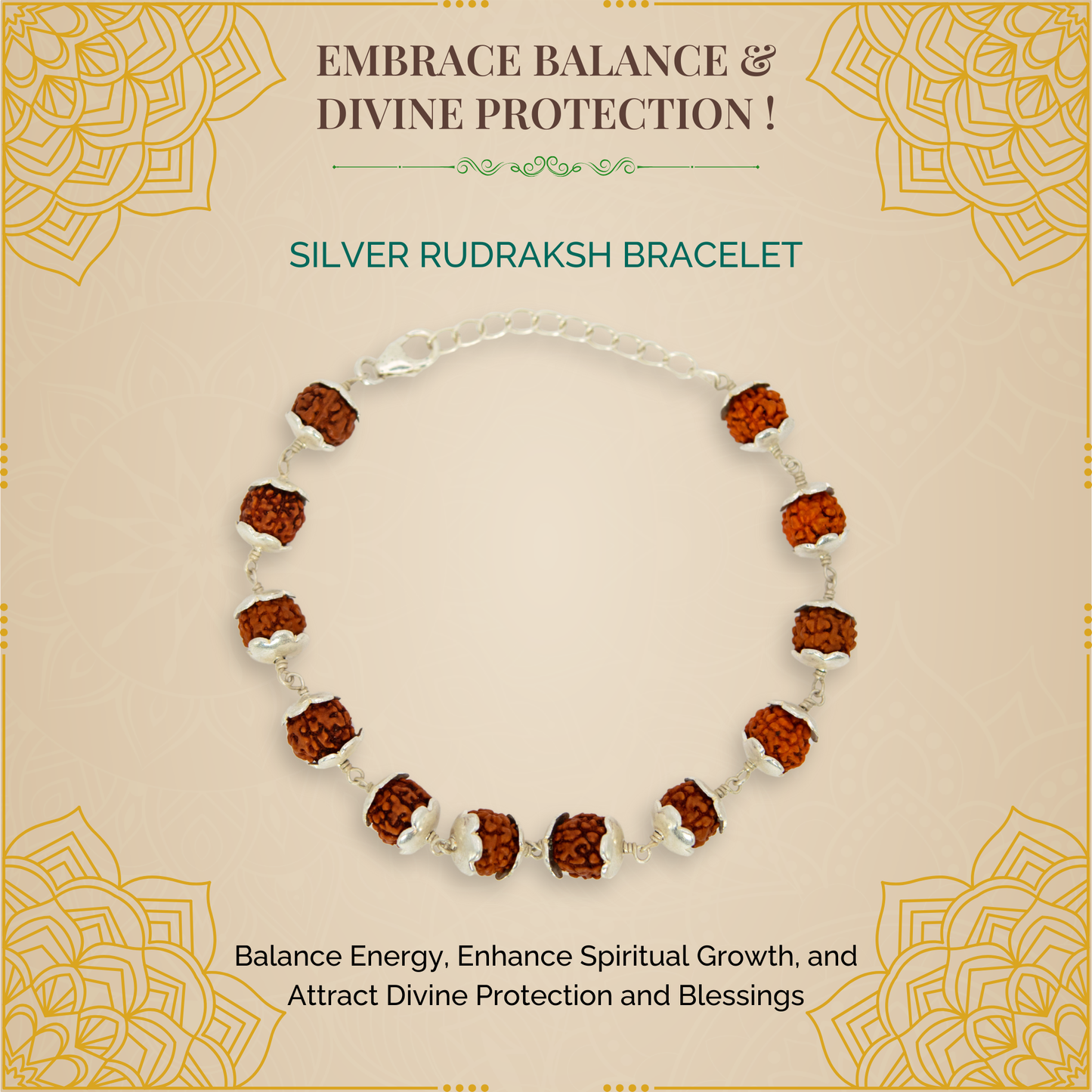 Silver Rudraksh Bracelet