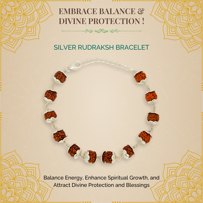 Silver Rudraksh Bracelet