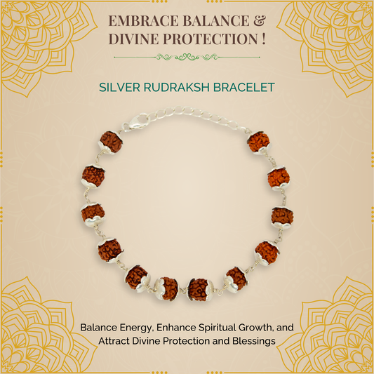 Silver Rudraksh Bracelet