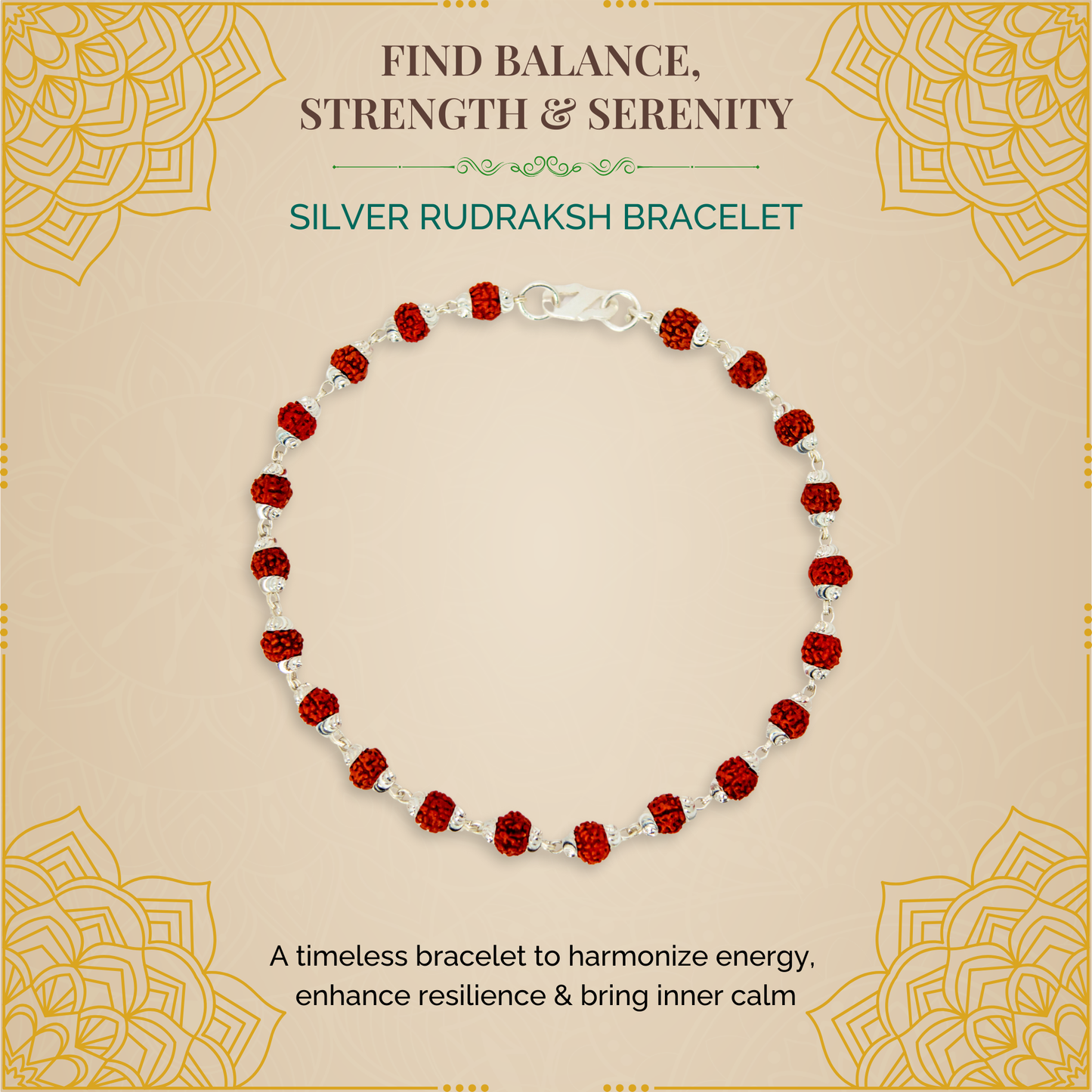 Silver Rudraksh Bracelet