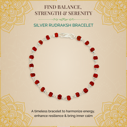 Silver Rudraksh Bracelet