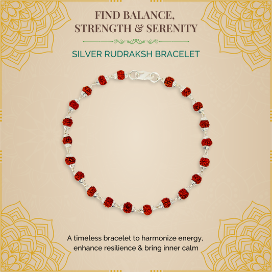 Silver Rudraksh Bracelet