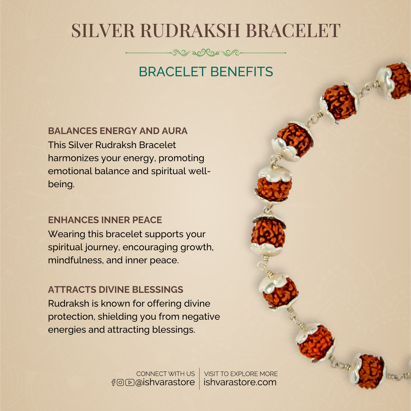 Silver Rudraksh Bracelet