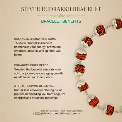 Silver Rudraksh Bracelet