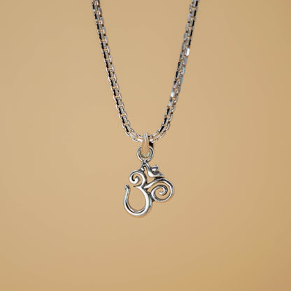 Sterling Silver Om Symbol Pendant (Pendant only, without chain)