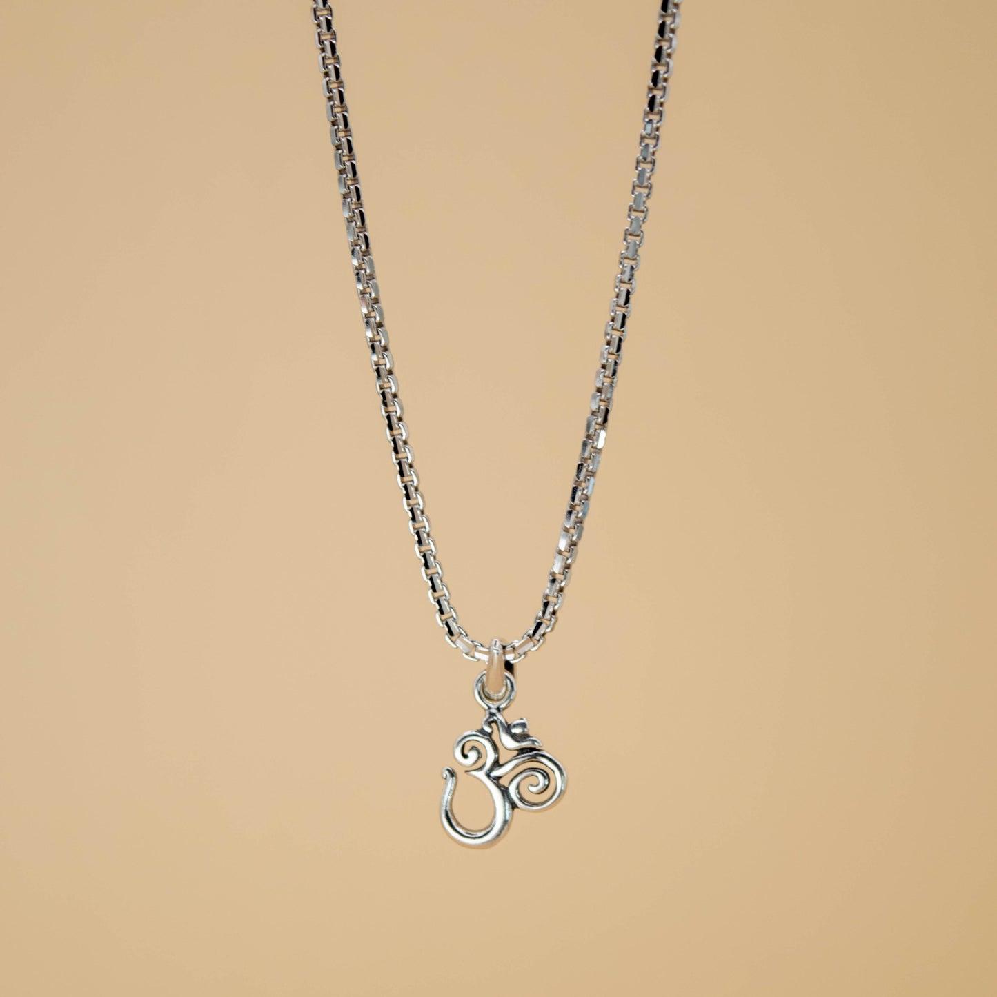 Sterling Silver Om Symbol Pendant (Pendant only, without chain)