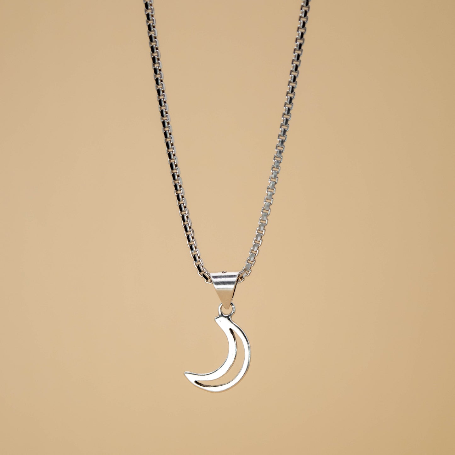 Sterling Silver Moon Pendant (Pendant only, without chain)