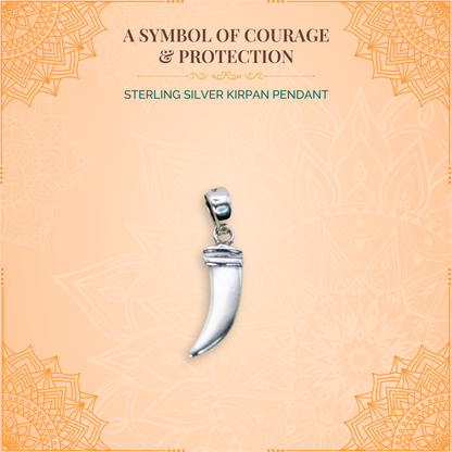 Sterling Silver Kirpan Pendant (Pendant only, without chain)