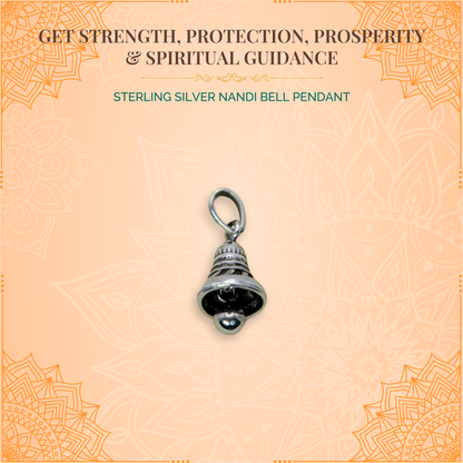 Sterling Silver Nandi Bell Pendant (Pendant only, without chain)