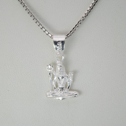 Sterling Silver Divine Shiva Pendant (Pendant only, without chain)