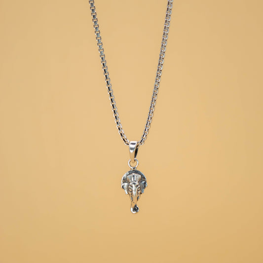 Divine Sterling Silver Ganesha Pendant (Pendant only, without chain)