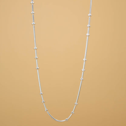 Silver Chain (Snake Type With Large Beads)