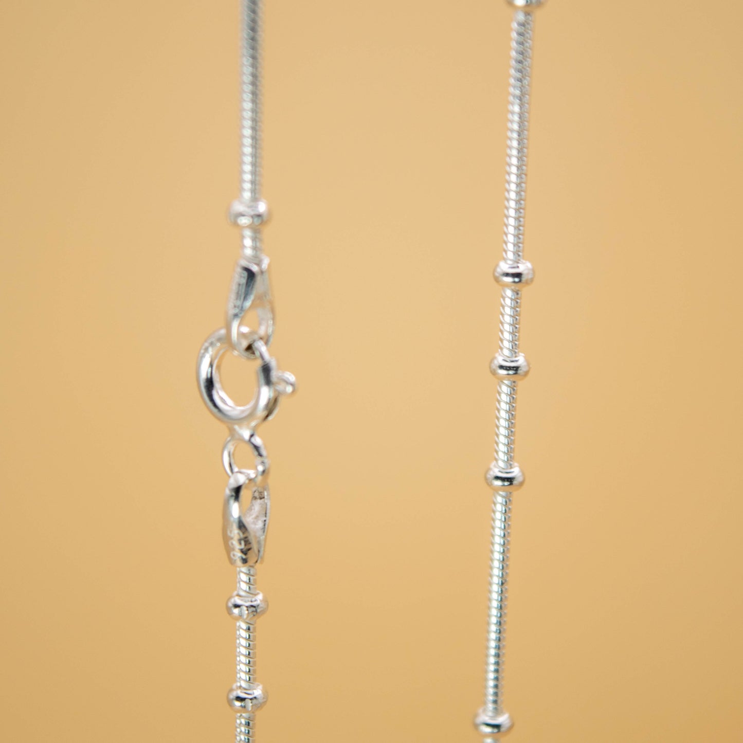 Silver Chain (Snake Type With Large Beads)